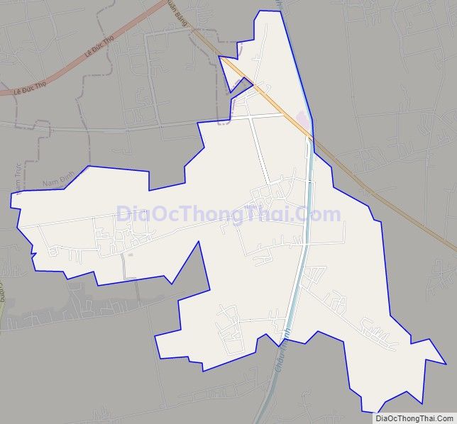 Bản đồ giao thông xã Hồng Quang, huyện Nam Trực
