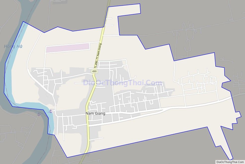 Bản đồ giao thông Thị trấn Nam Giang, huyện Nam Trực