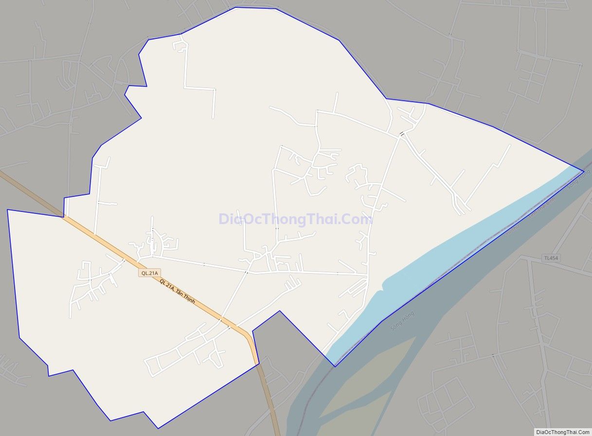 Bản đồ giao thông xã Tân Thịnh, huyện Nam Trực