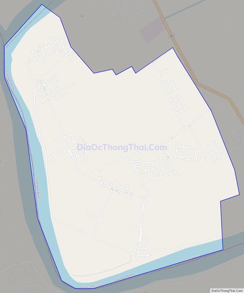 Bản đồ giao thông xã Hoàng Nam, huyện Nghĩa Hưng