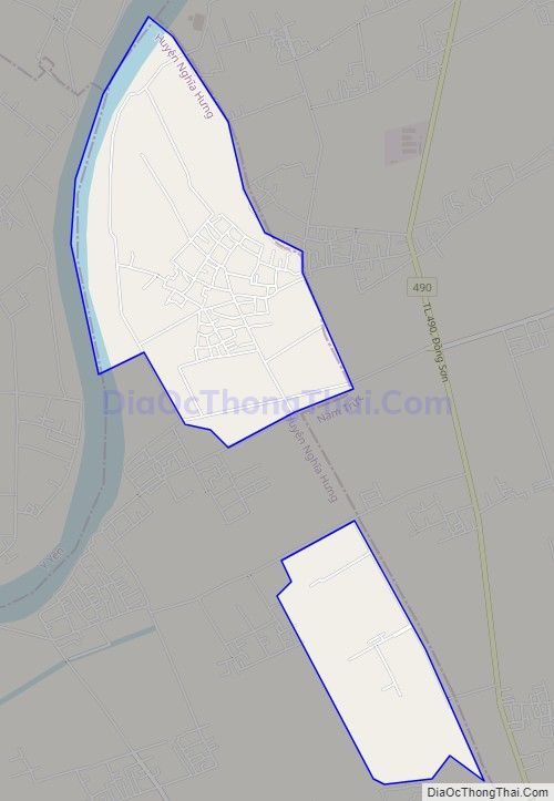 Bản đồ giao thông xã Nghĩa Đồng, huyện Nghĩa Hưng