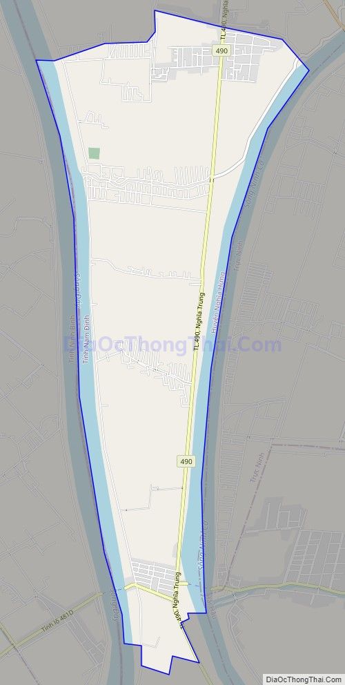 Bản đồ giao thông xã Nghĩa Sơn, huyện Nghĩa Hưng