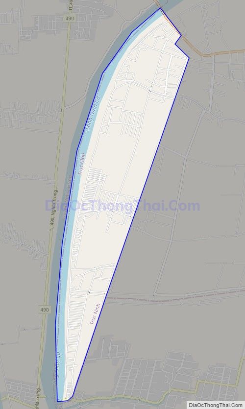 Bản đồ giao thông xã Trực Hùng, huyện Trực Ninh