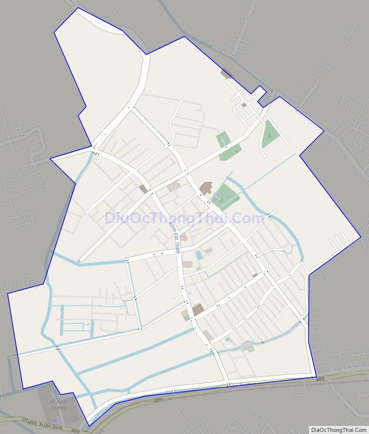 Bản đồ giao thông xã Thọ Nghiệp, huyện Xuân Trường