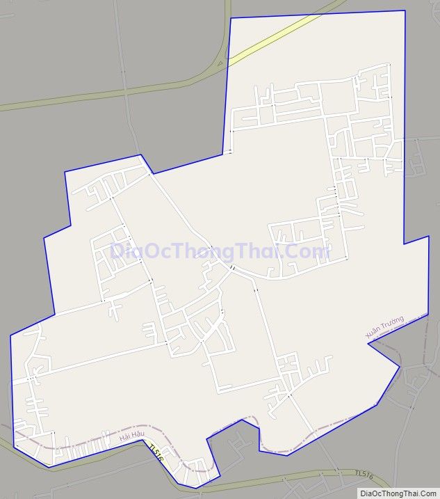 Bản đồ giao thông xã Xuân Hòa, huyện Xuân Trường