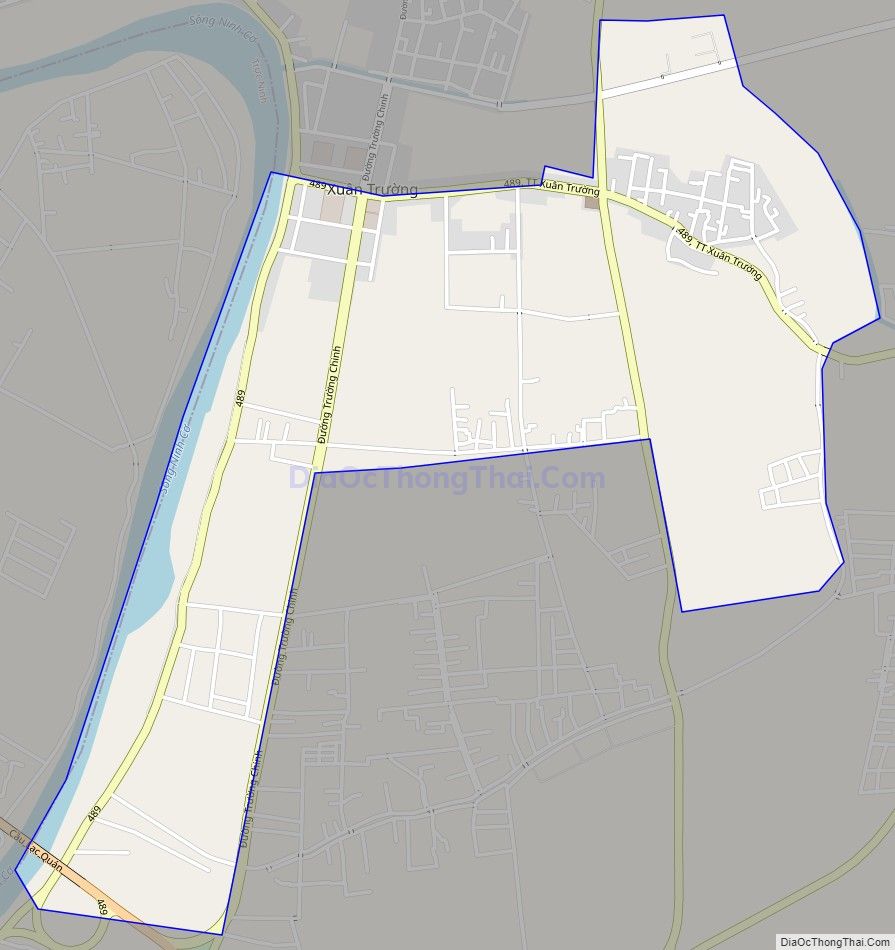 Bản đồ giao thông Thị trấn Xuân Trường, huyện Xuân Trường