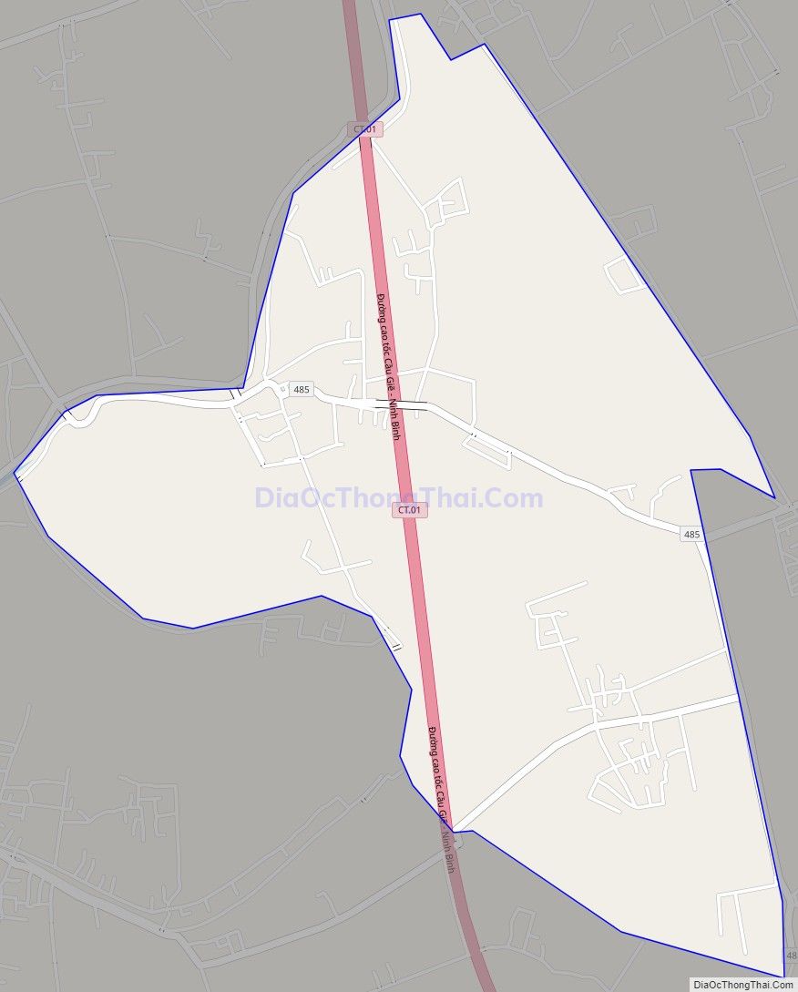 Bản đồ giao thông xã Yên Chính, huyện Ý Yên
