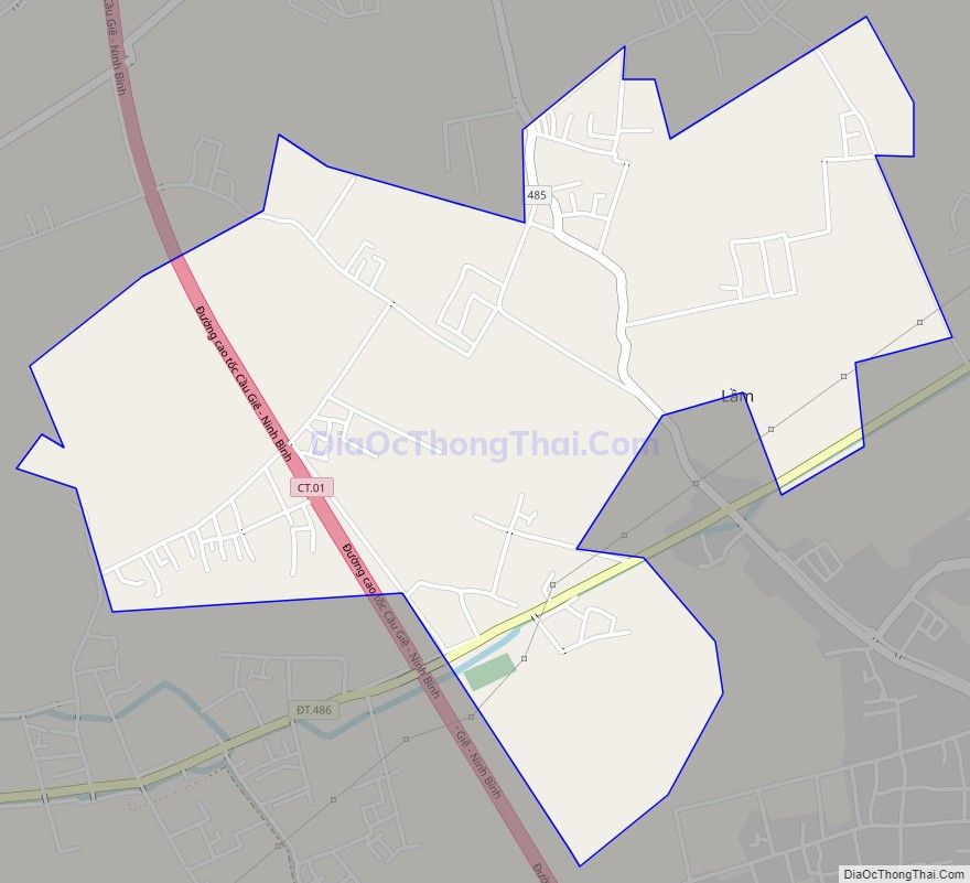 Bản đồ giao thông xã Yên Khánh, huyện Ý Yên