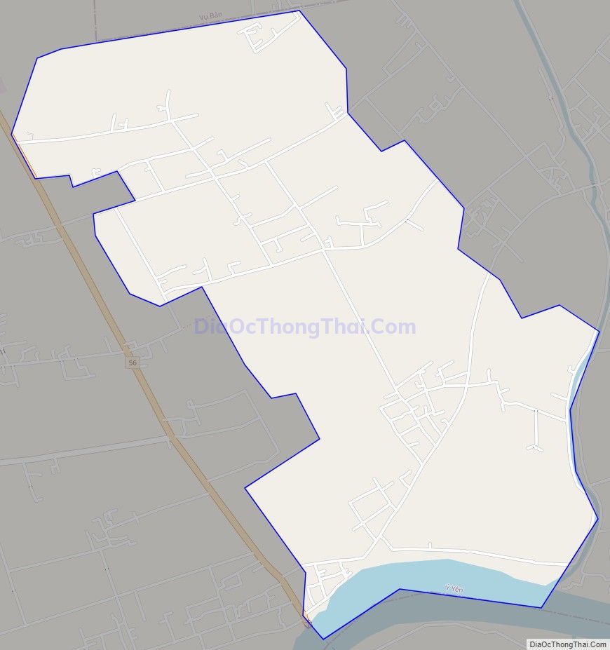 Bản đồ giao thông xã Yên Lộc, huyện Ý Yên
