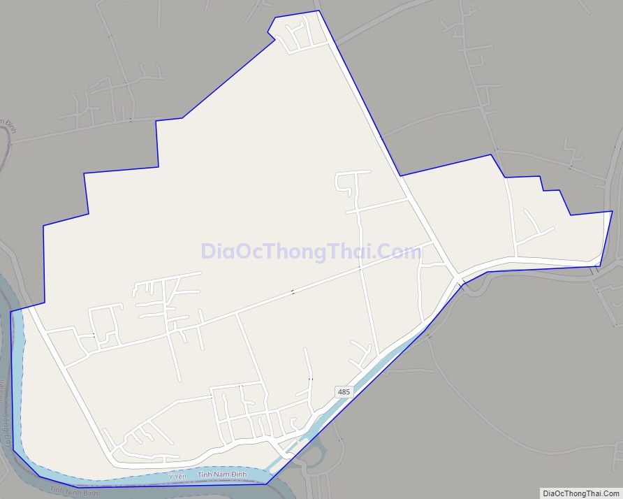 Bản đồ giao thông xã Yên Phương, huyện Ý Yên