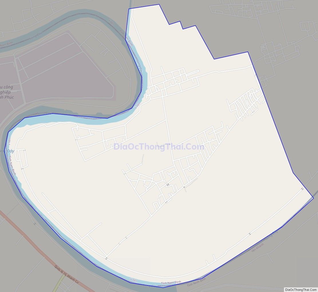Bản đồ giao thông xã Yên Trị, huyện Ý Yên