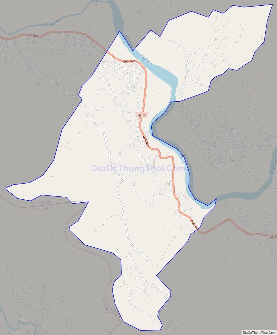 Bản đồ giao thông xã Cẩm Sơn, huyện Anh Sơn