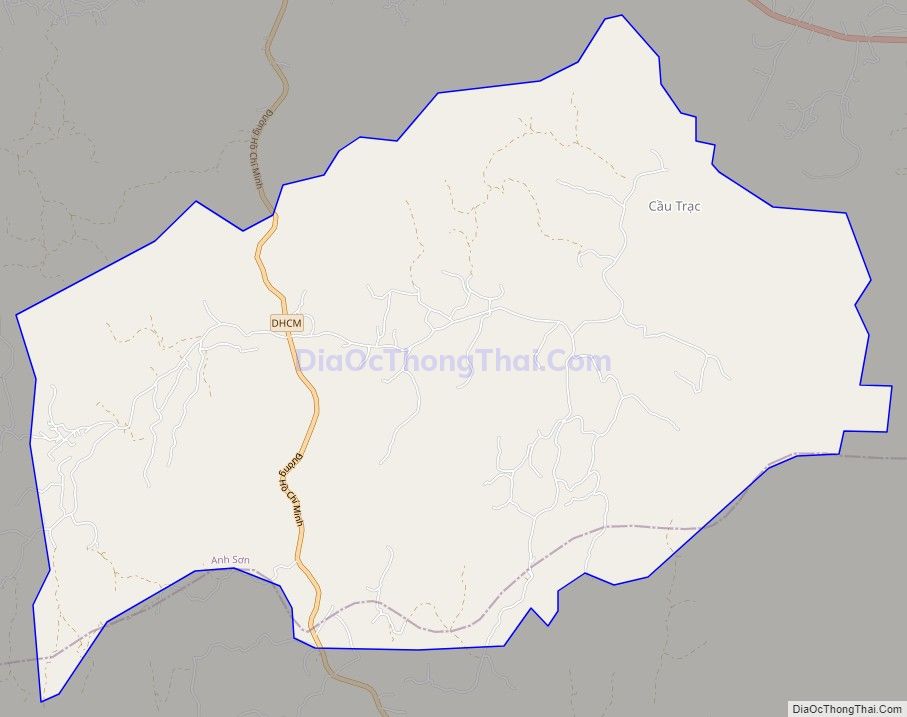 Bản đồ giao thông xã Cao Sơn, huyện Anh Sơn