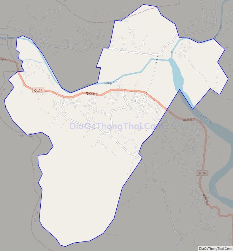 Bản đồ giao thông xã Đỉnh Sơn, huyện Anh Sơn