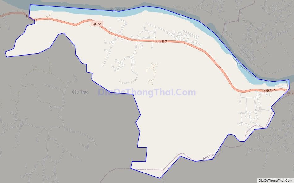 Bản đồ giao thông xã Lĩnh Sơn, huyện Anh Sơn
