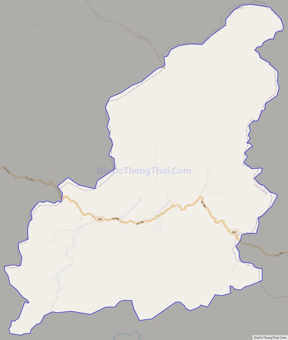 Bản đồ giao thông xã Bình Chuẩn, huyện Con Cuông