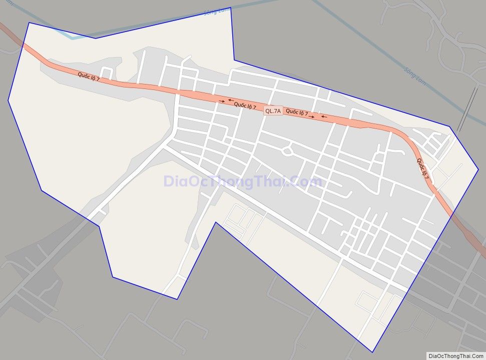 Bản đồ giao thông Thị trấn Con Cuông, huyện Con Cuông