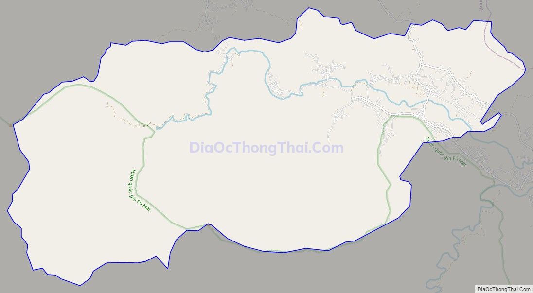 Bản đồ giao thông xã Lục Dạ, huyện Con Cuông