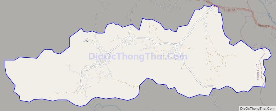 Bản đồ giao thông xã Yên Khê, huyện Con Cuông