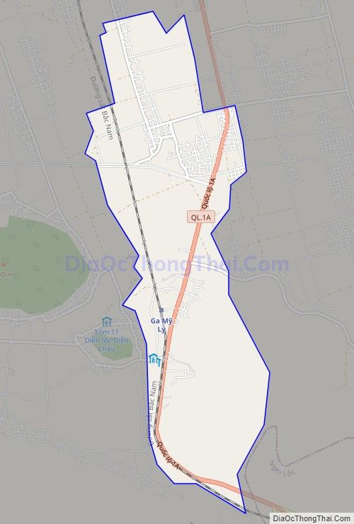 Bản đồ giao thông xã Diễn An, huyện Diễn Châu