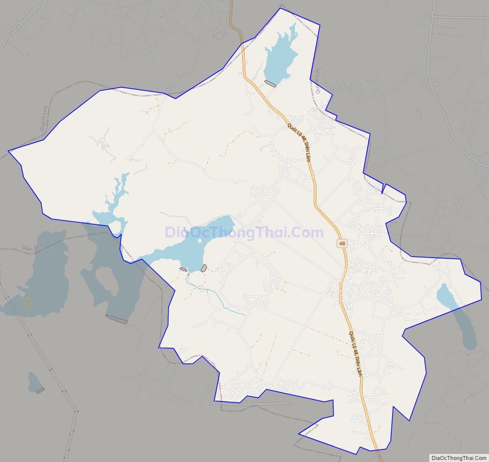 Bản đồ giao thông xã Diễn Lâm, huyện Diễn Châu