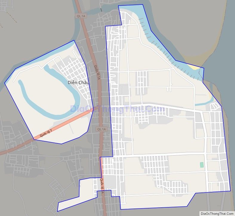 Bản đồ giao thông xã Diễn Thành, huyện Diễn Châu
