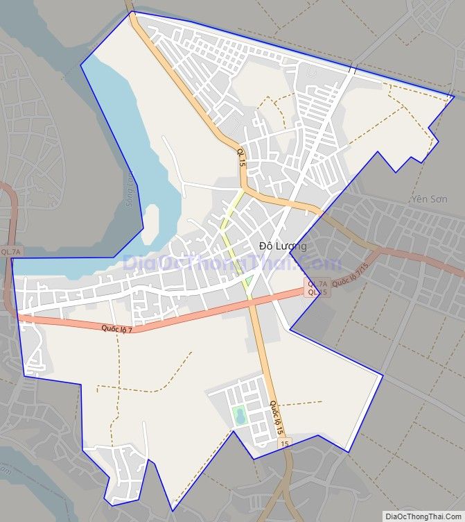 Bản đồ giao thông Thị trấn Đô Lương, huyện Đô Lương
