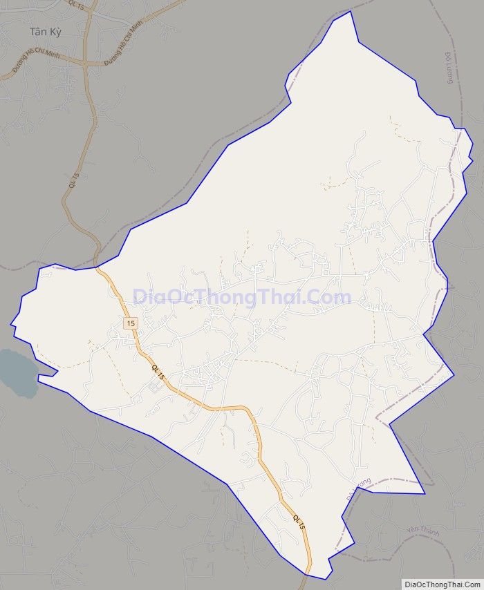 Bản đồ giao thông xã Giang Sơn Đông, huyện Đô Lương