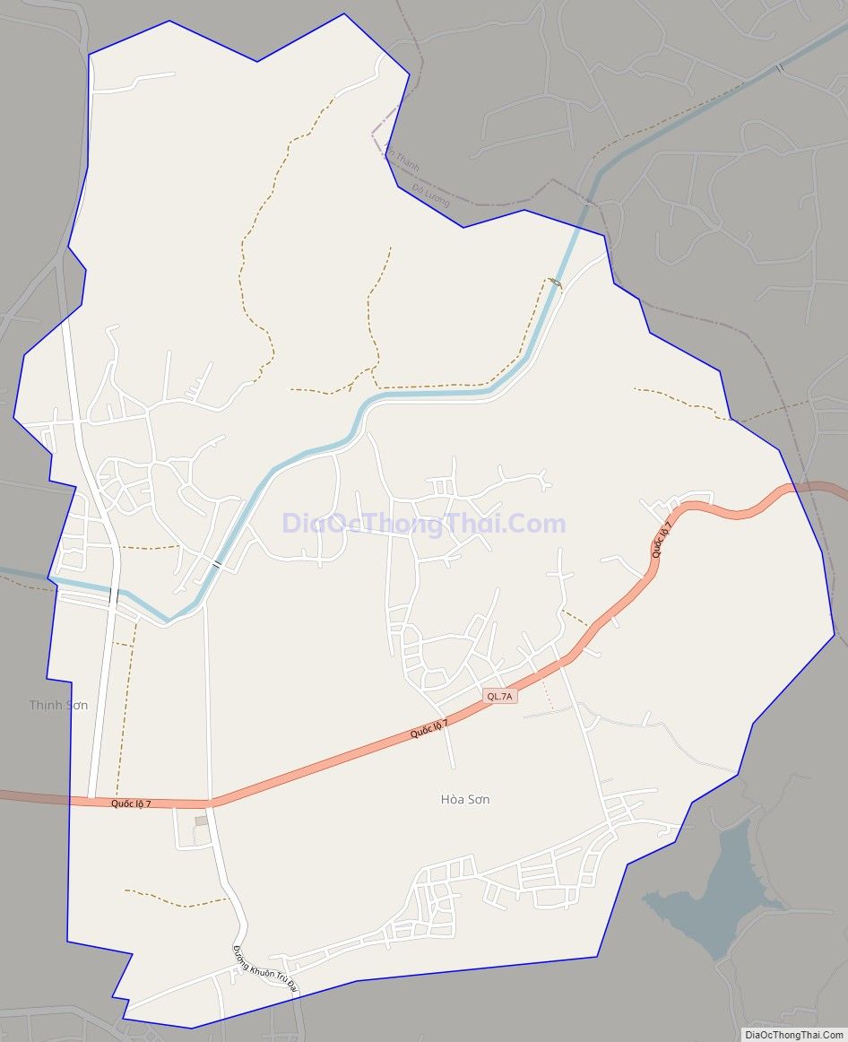 Bản đồ giao thông xã Hòa Sơn, huyện Đô Lương