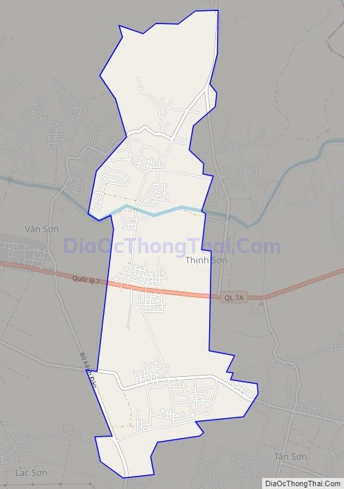 Bản đồ giao thông xã Thịnh Sơn, huyện Đô Lương
