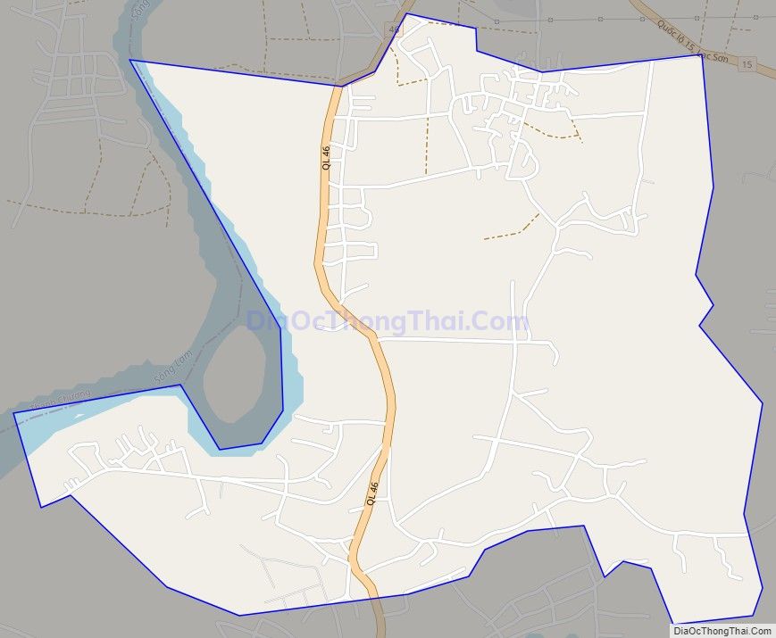 Bản đồ giao thông xã Trung Sơn, huyện Đô Lương