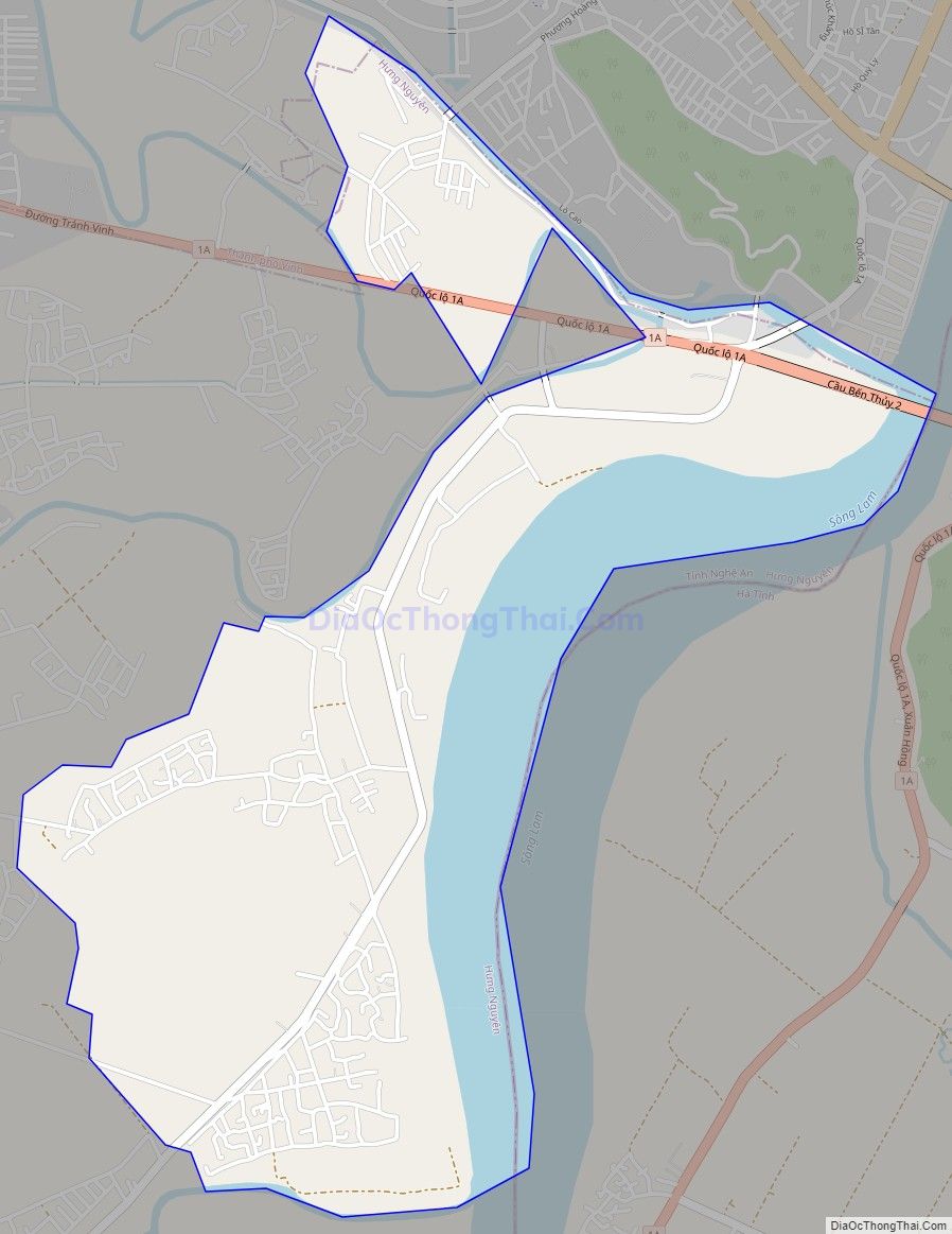 Bản đồ giao thông xã Hưng Lợi, huyện Hưng Nguyên