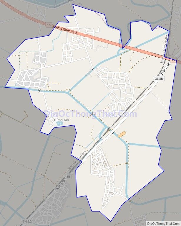 Bản đồ giao thông xã Hưng Mỹ, huyện Hưng Nguyên