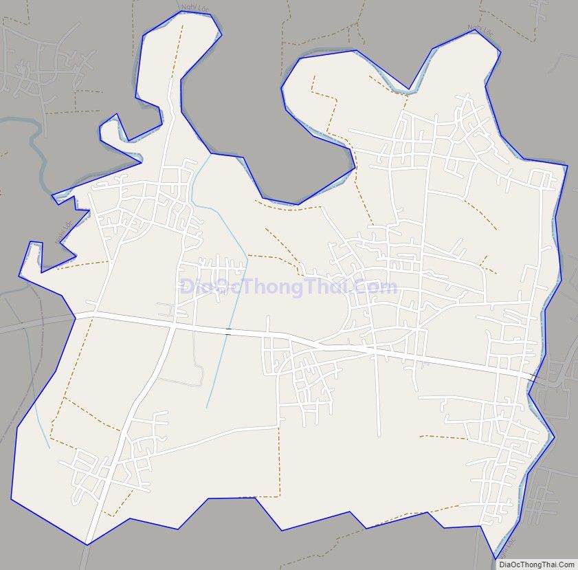 Bản đồ giao thông xã Hưng Trung, huyện Hưng Nguyên