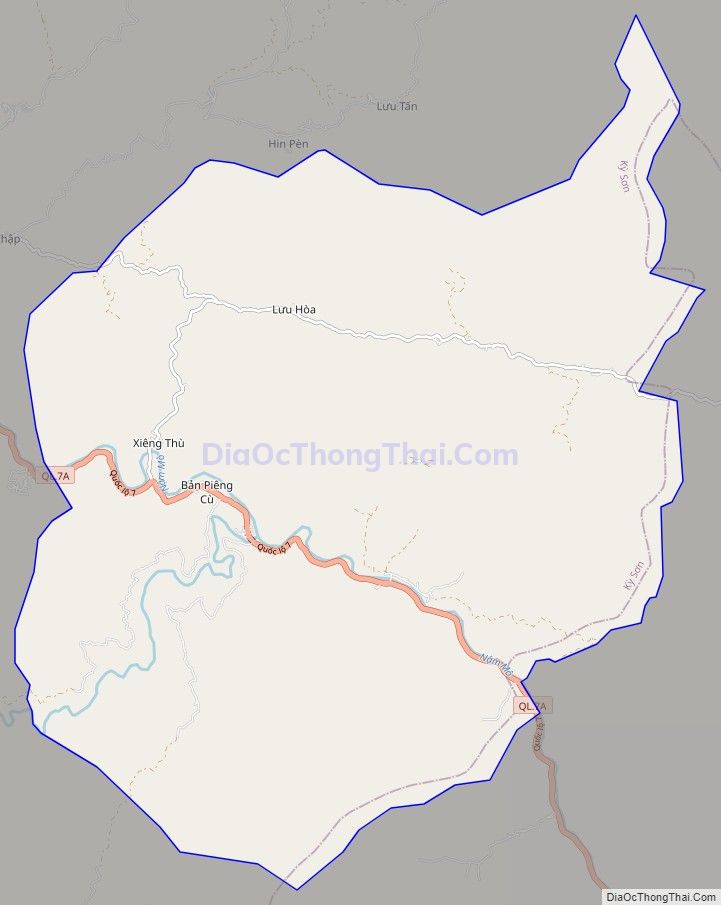 Bản đồ giao thông xã Chiêu Lưu, huyện Kỳ Sơn