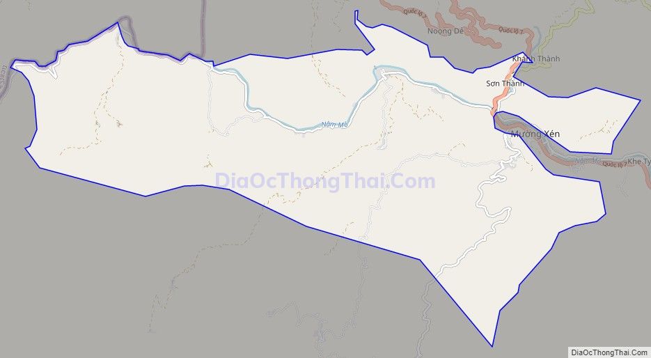 Bản đồ giao thông xã Tà Cạ, huyện Kỳ Sơn