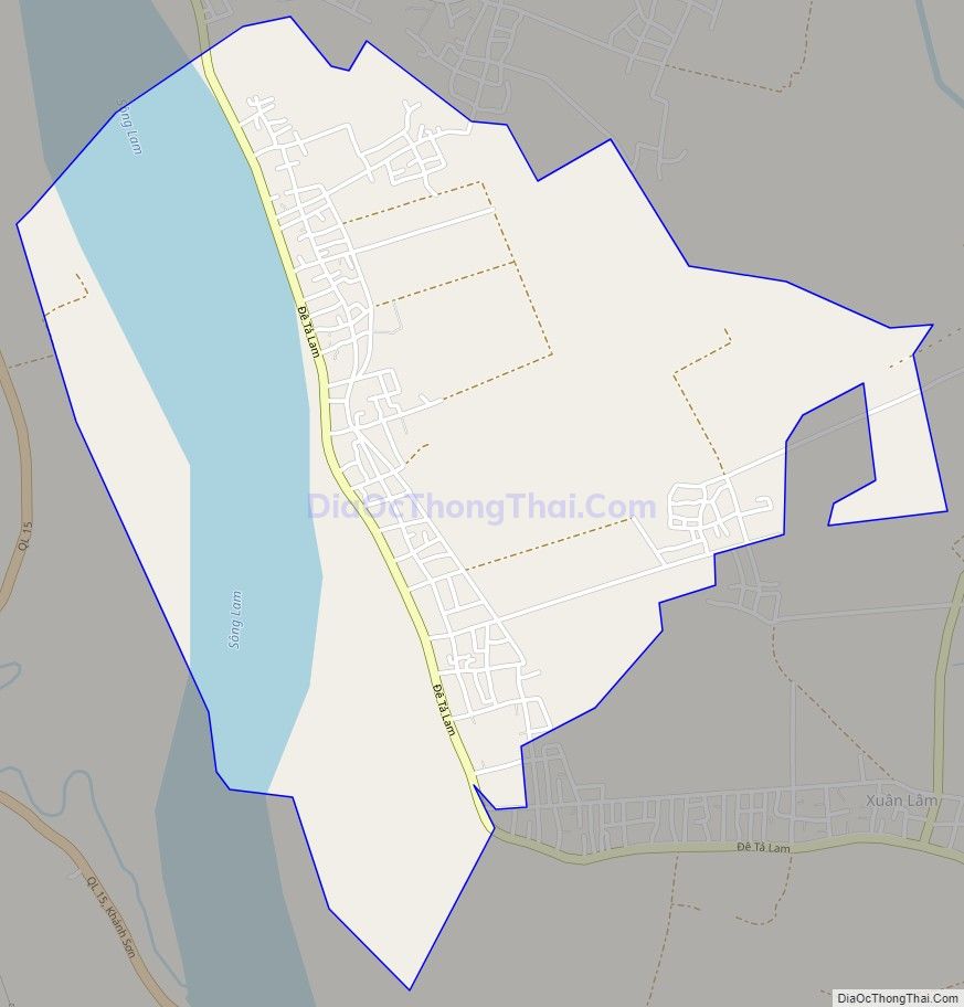 Bản đồ giao thông xã Hồng Long, huyện Nam Đàn