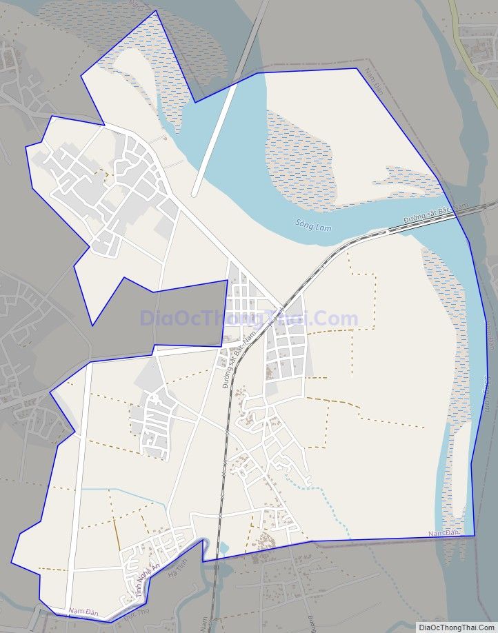 Bản đồ giao thông xã Nam Cường (cũ), huyện Nam Đàn