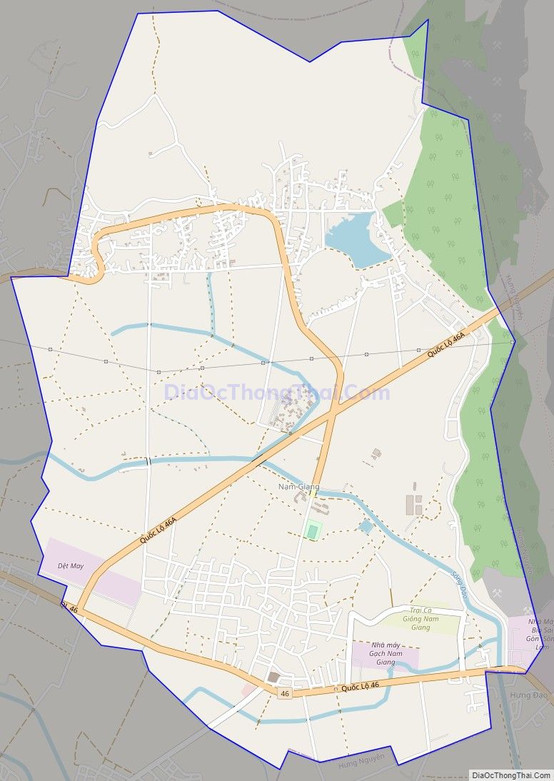 Bản đồ giao thông xã Nam Giang, huyện Nam Đàn