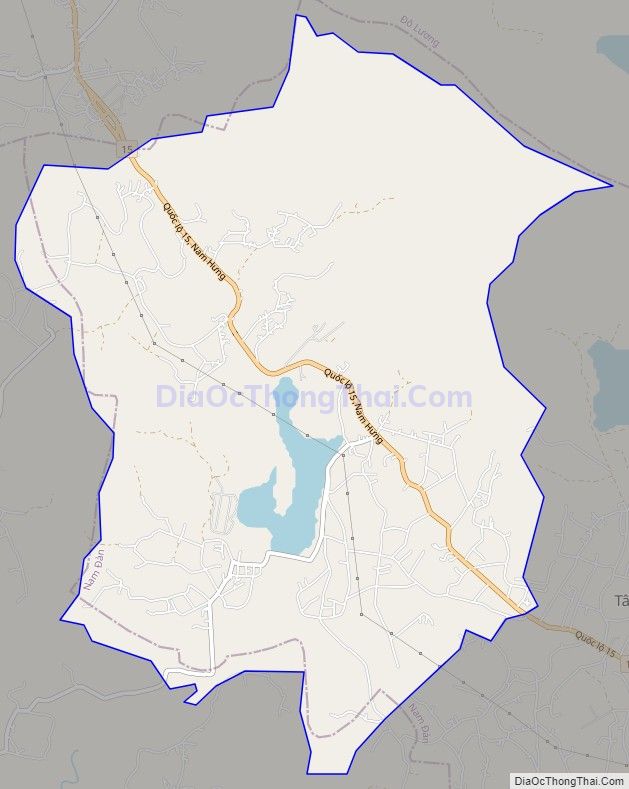 Bản đồ giao thông xã Nam Hưng, huyện Nam Đàn