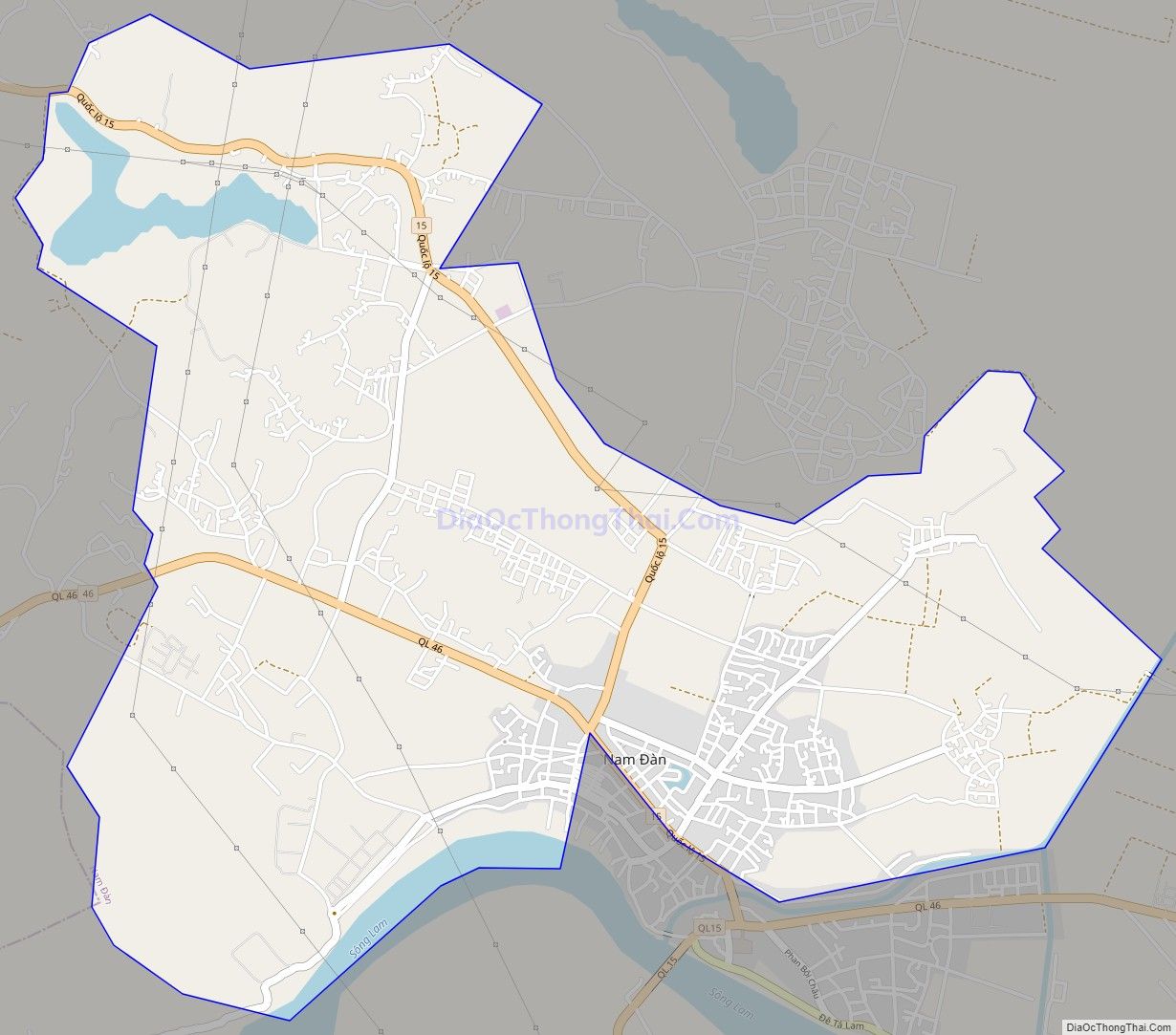Bản đồ giao thông xã Vân Diên (cũ), huyện Nam Đàn