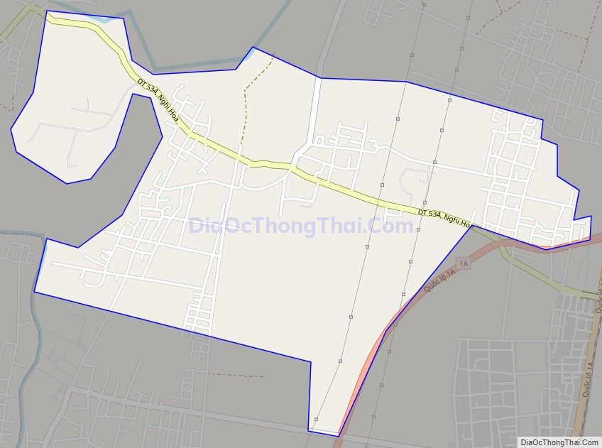 Bản đồ giao thông xã Nghi Hoa, huyện Nghi Lộc
