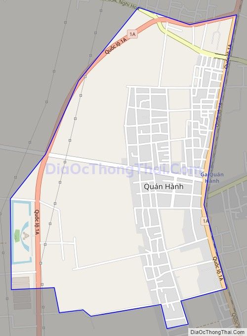 Bản đồ giao thông Thị trấn Quán Hành, huyện Nghi Lộc