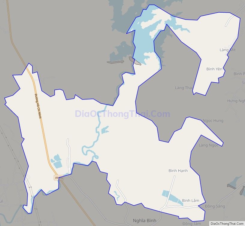 Bản đồ giao thông xã Nghĩa Bình, huyện Nghĩa Đàn