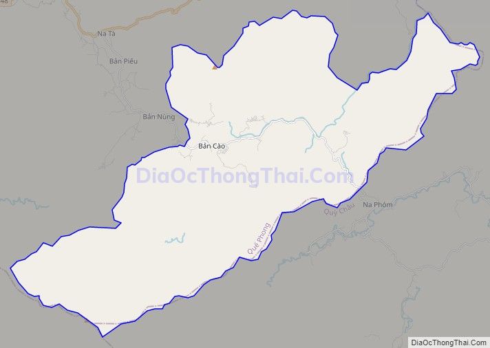 Bản đồ giao thông xã Quang Phong, huyện Quế Phong