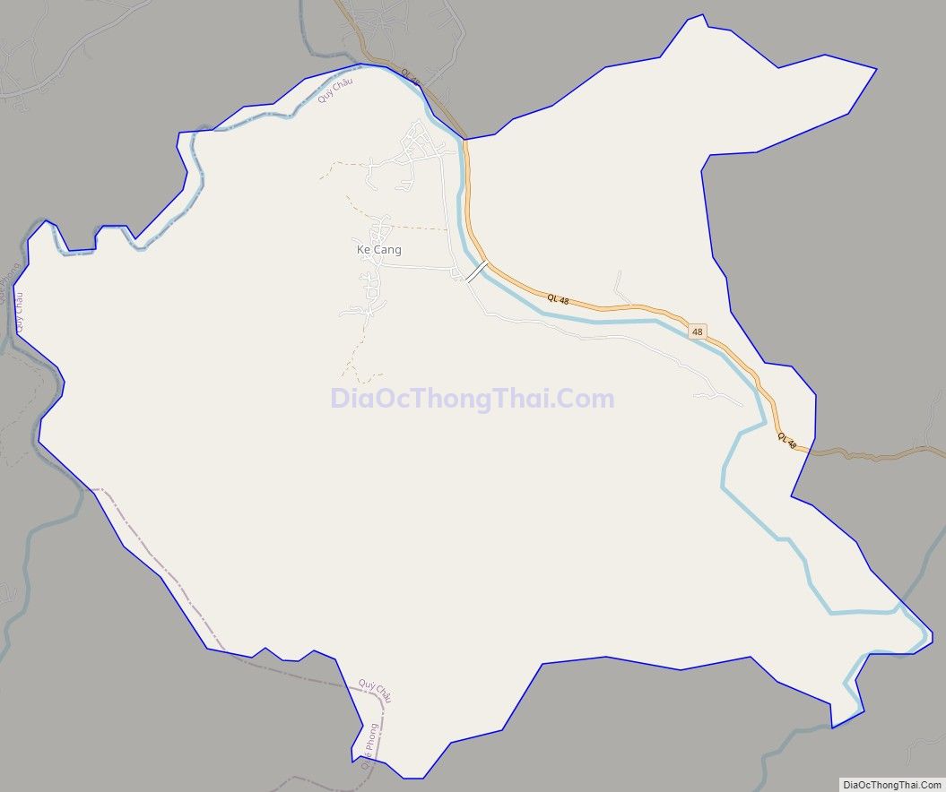 Bản đồ giao thông xã Châu Thắng, huyện Quỳ Châu