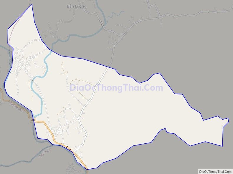 Bản đồ giao thông xã Châu Tiến, huyện Quỳ Châu