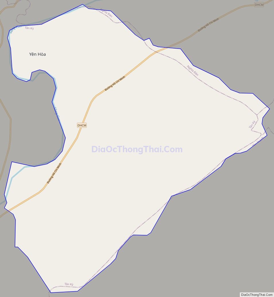 Bản đồ giao thông xã Nghĩa Bình, huyện Tân Kỳ