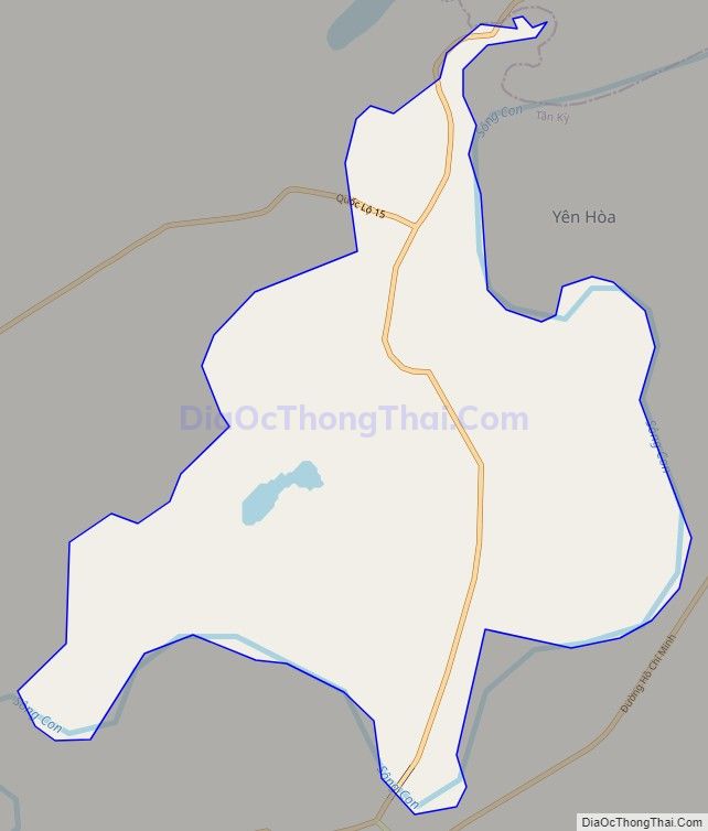 Bản đồ giao thông xã Nghĩa Đồng, huyện Tân Kỳ