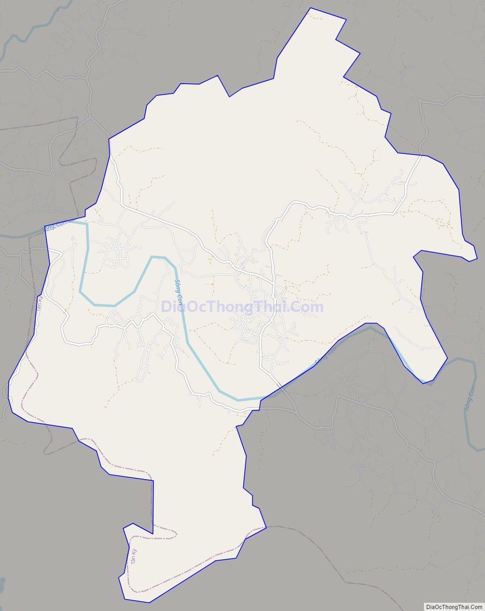 Bản đồ giao thông xã Phú Sơn, huyện Tân Kỳ